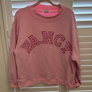FANCY pink gingham sweatshirt XS/S